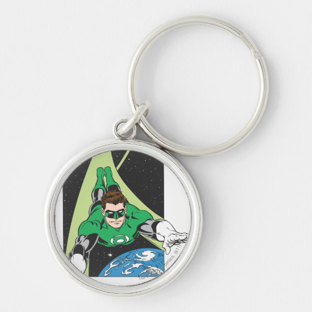 Green Lantern in Space Keychain (Front)