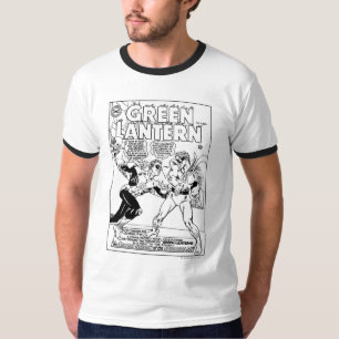 Green Lantern in the ring, Black and White T-Shirt