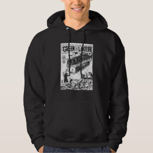 Green Lantern in the trenches, Black and White Hoodie
