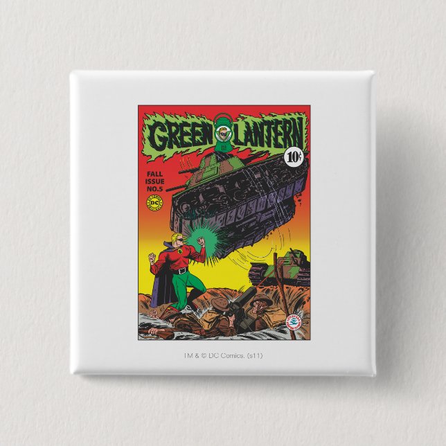 Green Lantern in the trenches Button (Front)