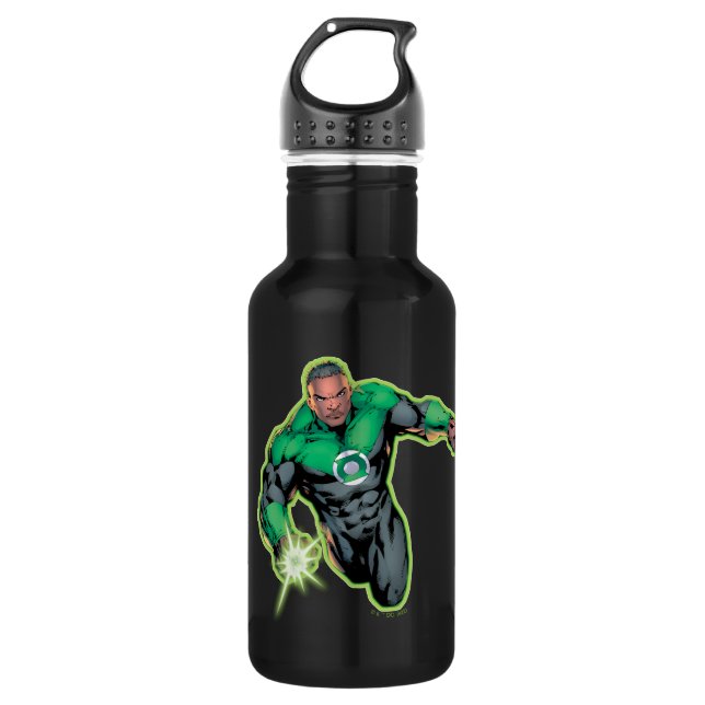 Green Lantern John Stewart Stainless Steel Water Bottle (Front)