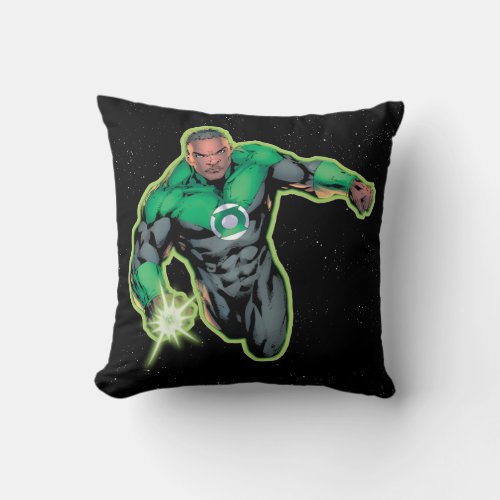 Green Lantern John Stewart Throw Pillow