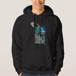Green Lantern Lands in City Hoodie