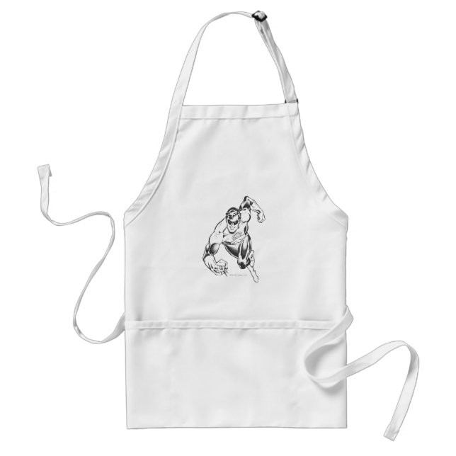 Green Lantern Leaps Forward Adult Apron (Front)