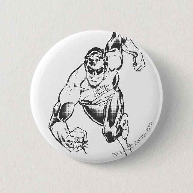 Green Lantern Leaps Forward Button (Front)