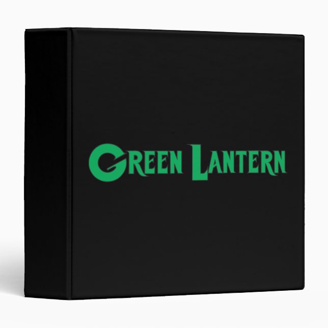 Green Lantern Letters 2 3 Ring Binder (Front/Spine)