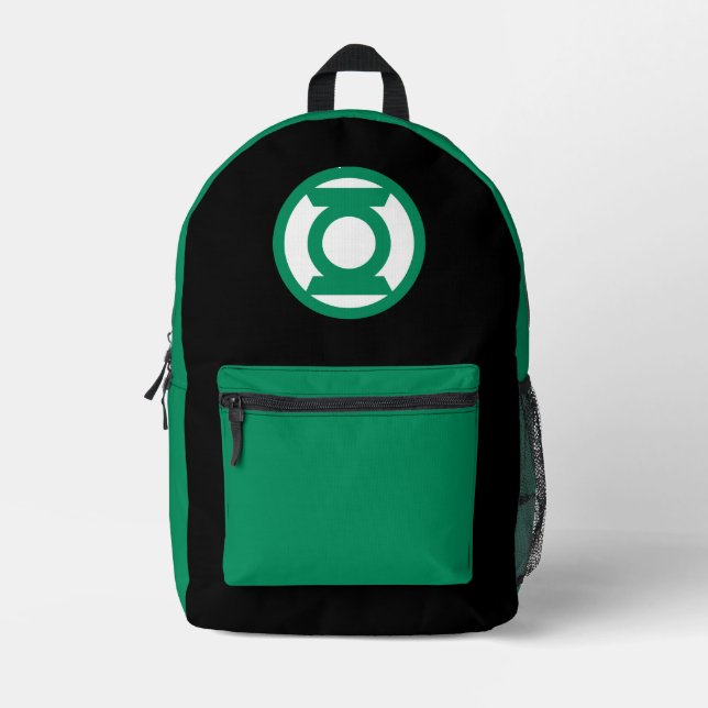 Green Lantern Logo 13 Printed Backpack (Front)