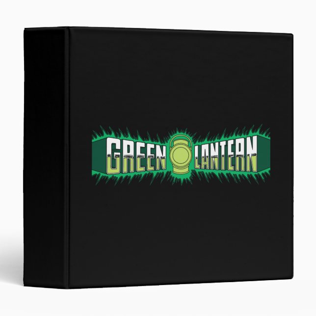 Green Lantern Logo - Green Flames 3 Ring Binder (Front/Spine)