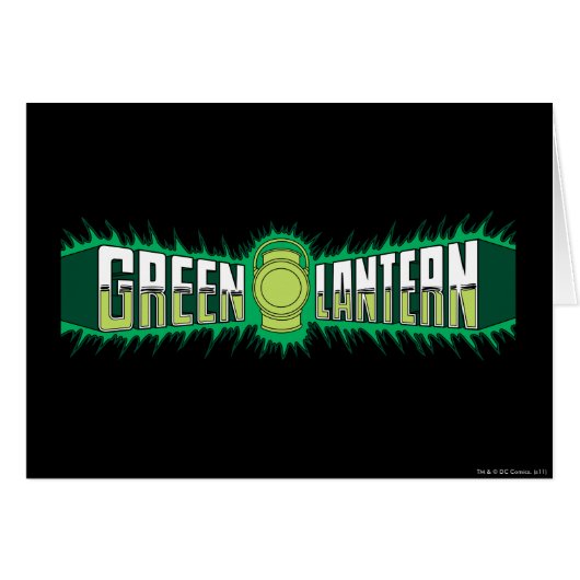 Green Lantern Logo - Green Flames Cards (Front Horizontal)