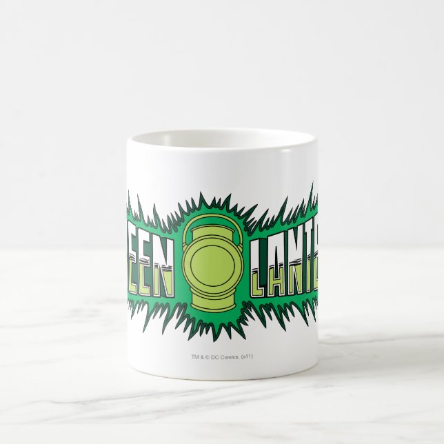 Green Lantern Logo - Green Flames Coffee Mug (Center)