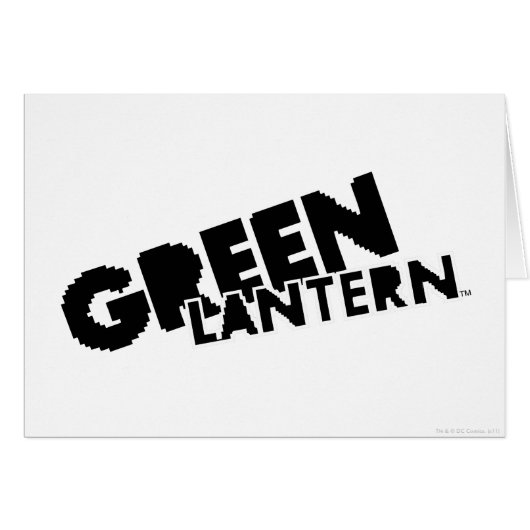 Green Lantern Logo - Pixels Cards (Front Horizontal)