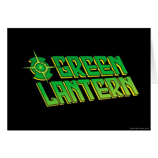 Green Lantern Logo - Slanted Card