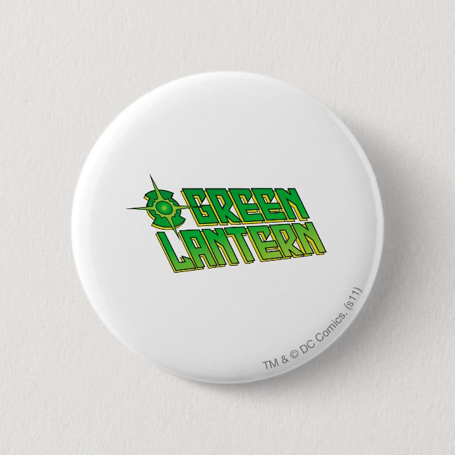 Green Lantern Logo - Slanted Pinback Button (Front)