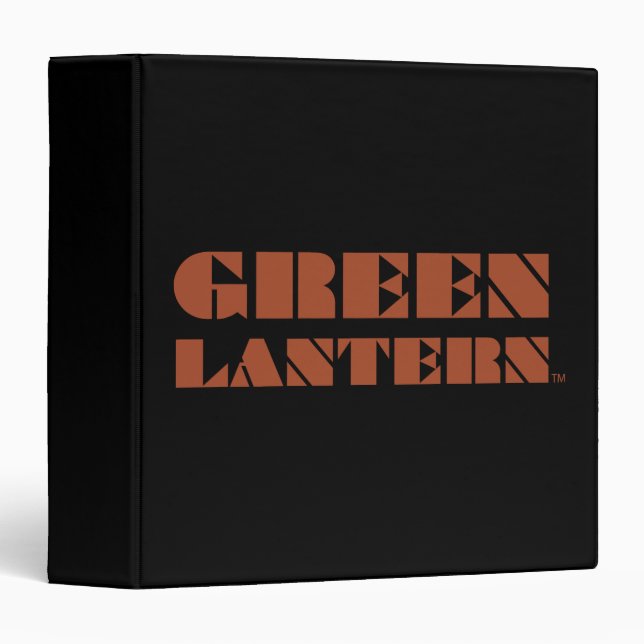 Green Lantern Logo - Tan 3 Ring Binder (Front/Spine)