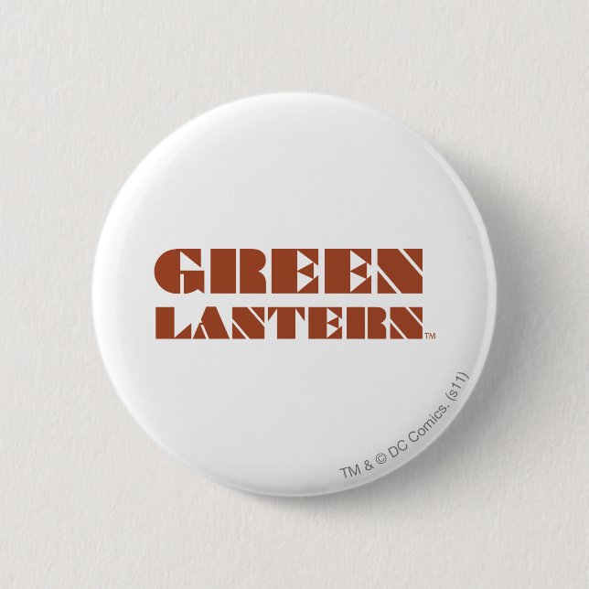 Green Lantern Logo - Tan Button (Front)