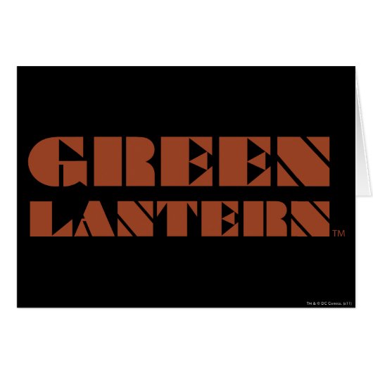 Green Lantern Logo - Tan Cards (Front Horizontal)