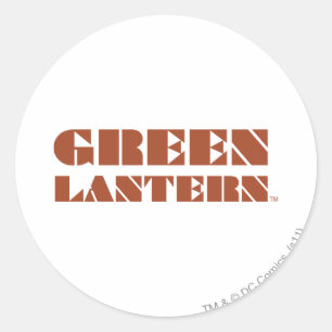 Green Lantern Logo - Tan Classic Round Sticker