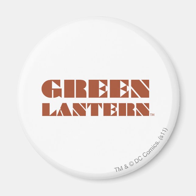 Green Lantern Logo - Tan Magnet (Front)