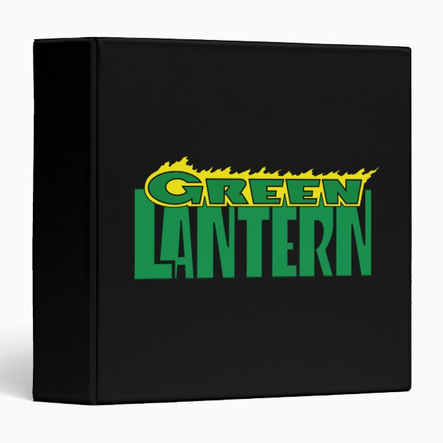 Green Lantern Logo - Yellow Flames 3 Ring Binder (Front/Spine)