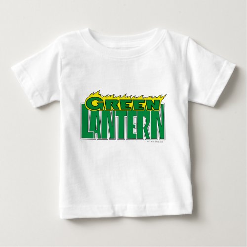 Green Lantern Logo _ Yellow Flames Baby T_Shirt