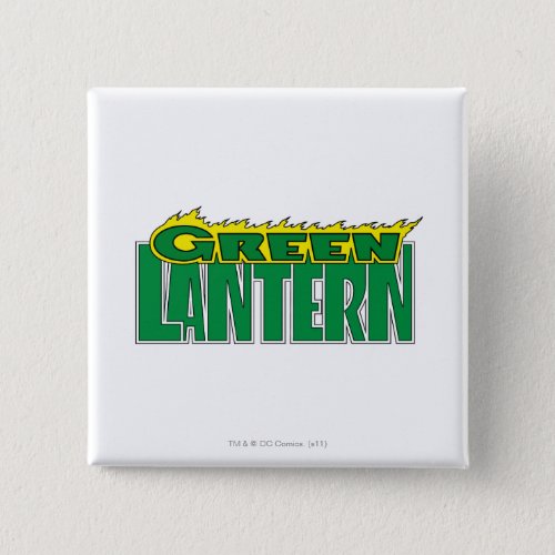 Green Lantern Logo _ Yellow Flames Button