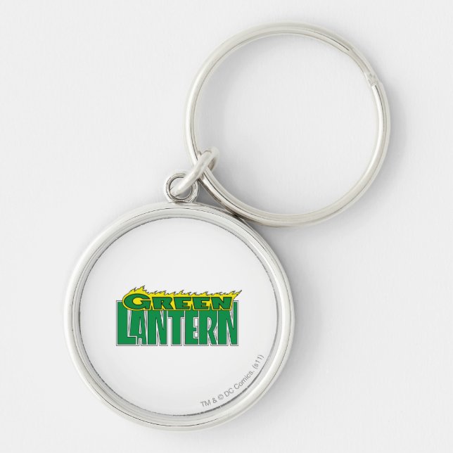Green Lantern Logo - Yellow Flames Keychain (Front)