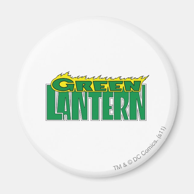 Green Lantern Logo - Yellow Flames Magnet (Front)