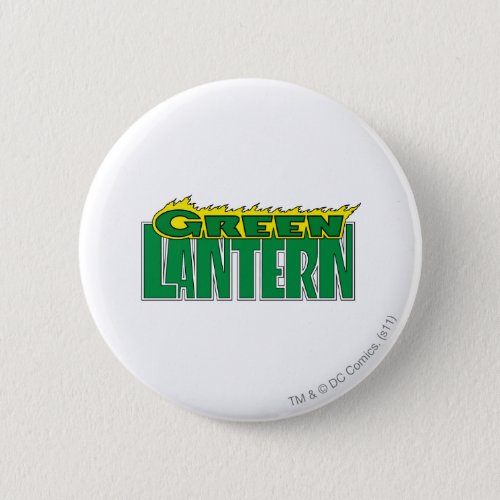 Green Lantern Logo _ Yellow Flames Pinback Button