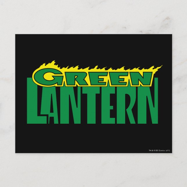 Green Lantern Logo - Yellow Flames Postcard (Front)
