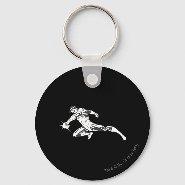 Green Lantern Lunges Down Keychain (Front)
