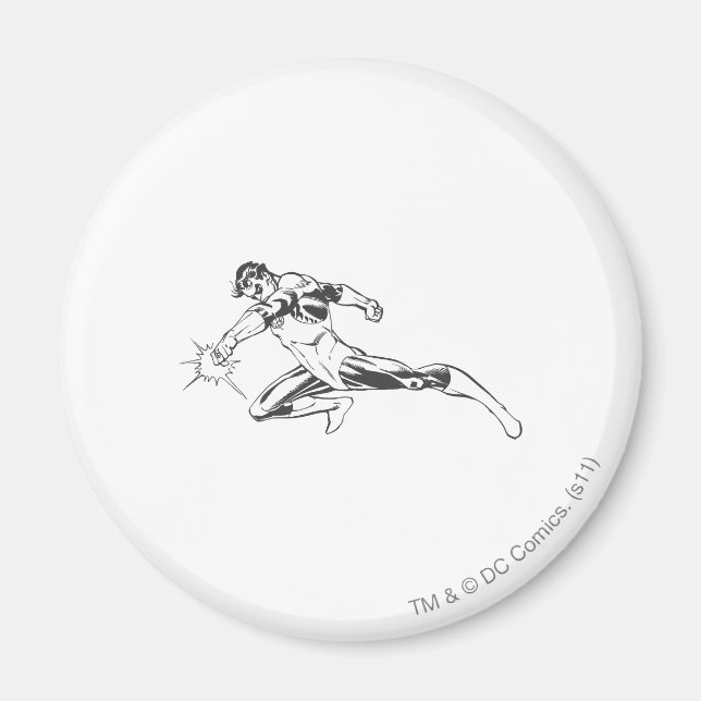 Green Lantern Lunges Down Magnet (Front)