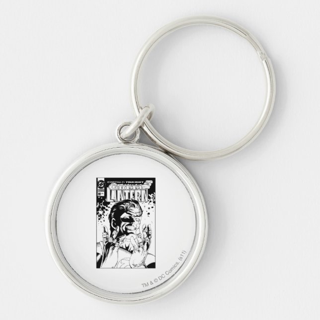Green Lantern  - Many Rings, Black and White Keychain (Front)