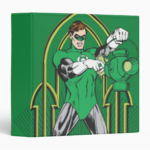 Green Lantern on decorative background Binder