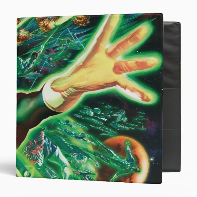 Green Lantern Painting 3 Ring Binder (Front/Inside)