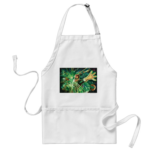 Green Lantern Painting Adult Apron (Front)