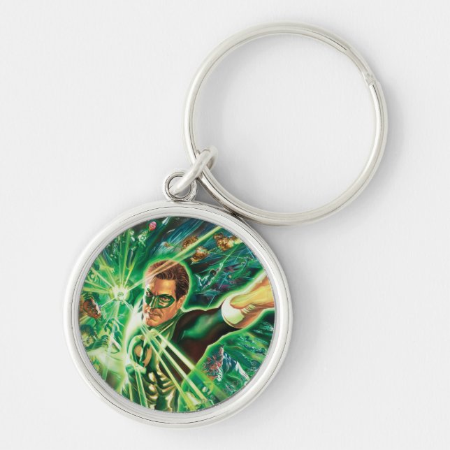 Green Lantern Painting Keychain (Front)