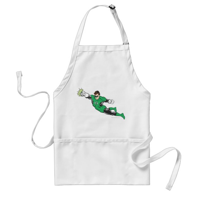 Green Lantern Punches Adult Apron (Front)