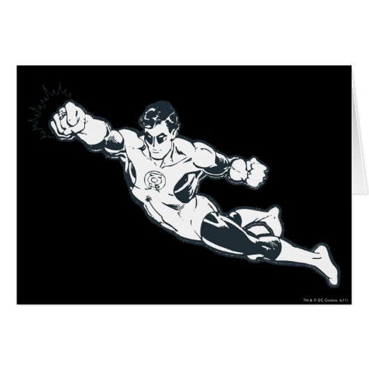 Green Lantern Punches BW Cards (Front Horizontal)