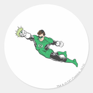 Green Lantern Punches Classic Round Sticker