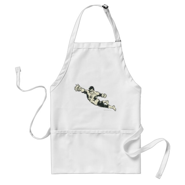 Green Lantern Punches Grunge Adult Apron (Front)