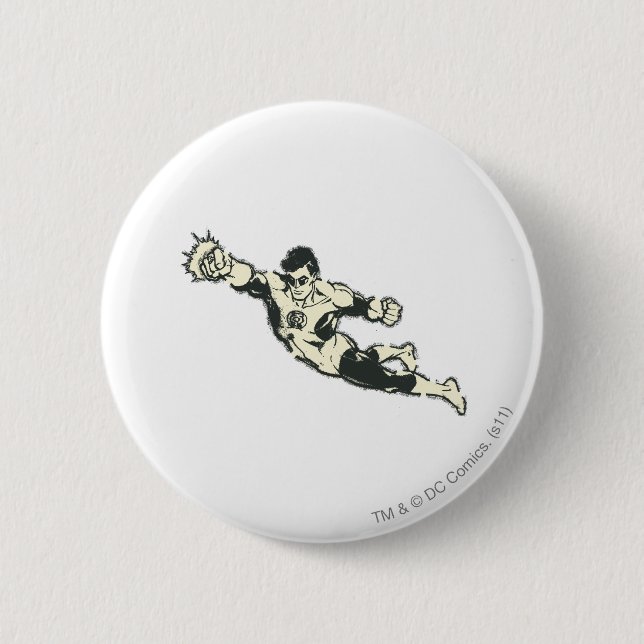 Green Lantern Punches Grunge Button (Front)