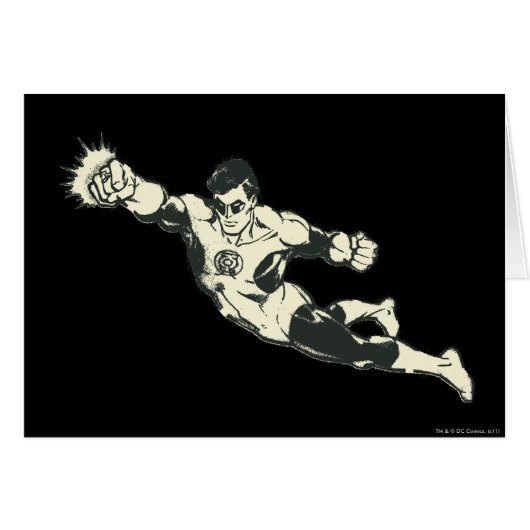 Green Lantern Punches Grunge Cards (Front Horizontal)