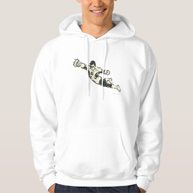 Green Lantern Punches Grunge Hoodie (Front)