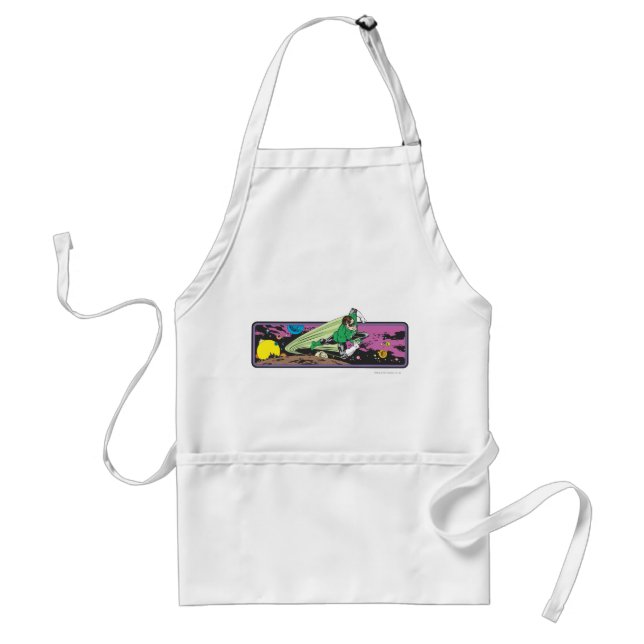 Green Lantern Races Thru Space Adult Apron (Front)