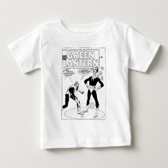 Green Lantern Removes Ring, Black and White Baby T-Shirt (Front)