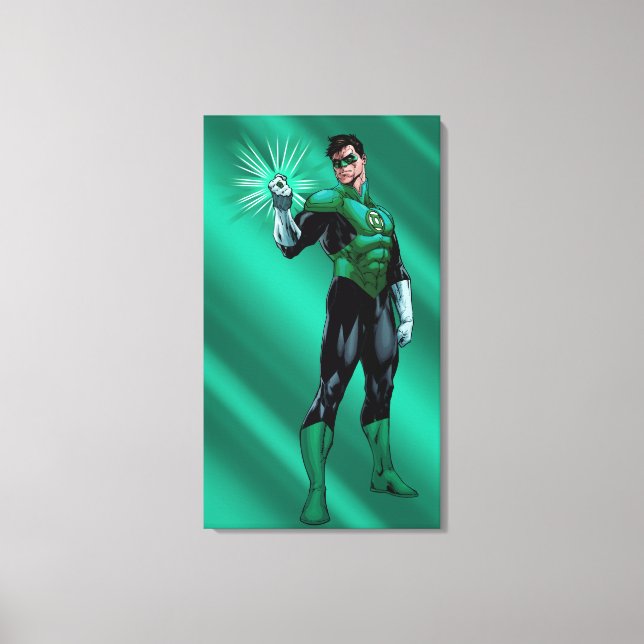 Green Lantern & Ring Canvas Print (Front)