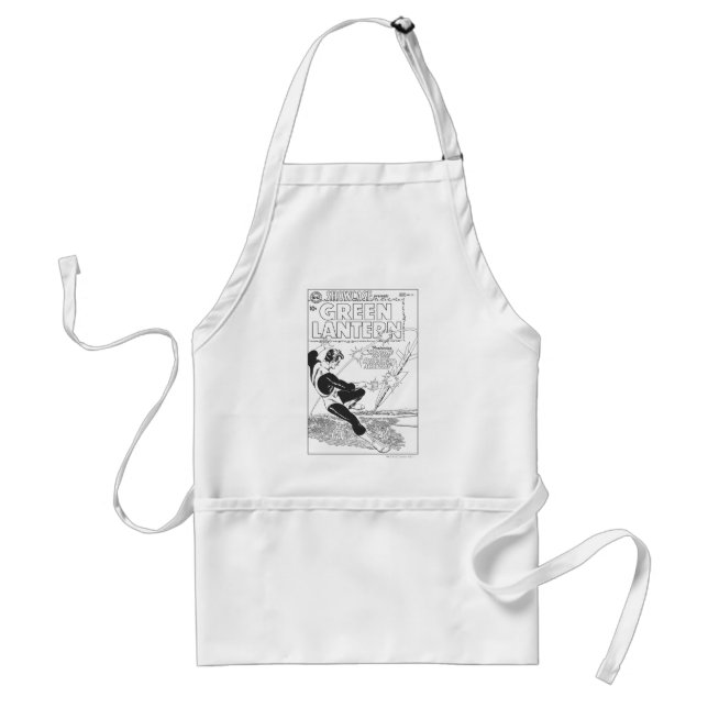 Green Lantern - Runaway Missile, Black and White Adult Apron (Front)