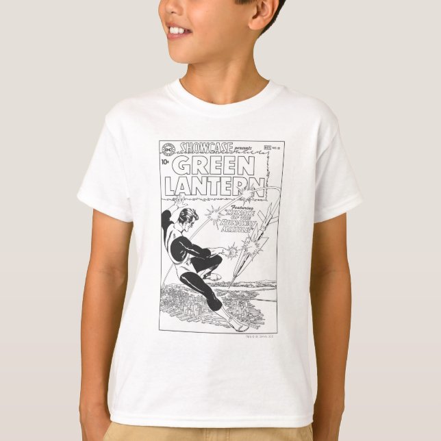 Green Lantern - Runaway Missile, Black and White T-Shirt (Front)