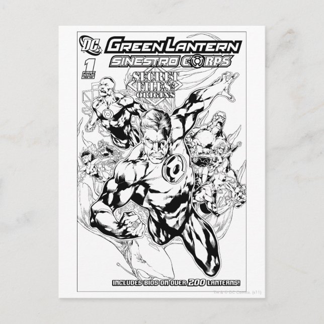 Green Lantern - Secret Files and Origins Cover, Bl Postcard (Front)