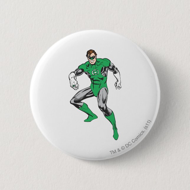 Green Lantern Squats Pinback Button (Front)